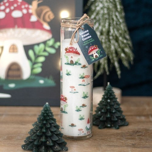 Gnome Sweet Gnome Spiced Apple Tube Glass Candle