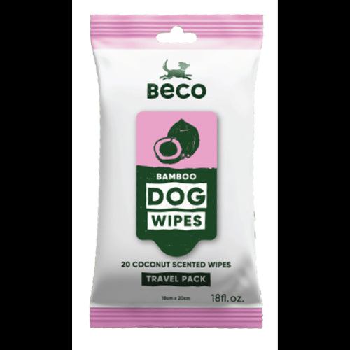 Dog Health Pet Wipes Beco Travel Wipes Coconut ScentEzydog 20pk