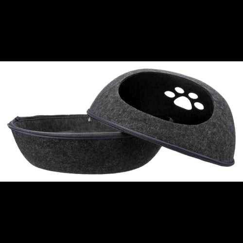 Cat Bed Trixie Liva Felt Cave - Anthracite
