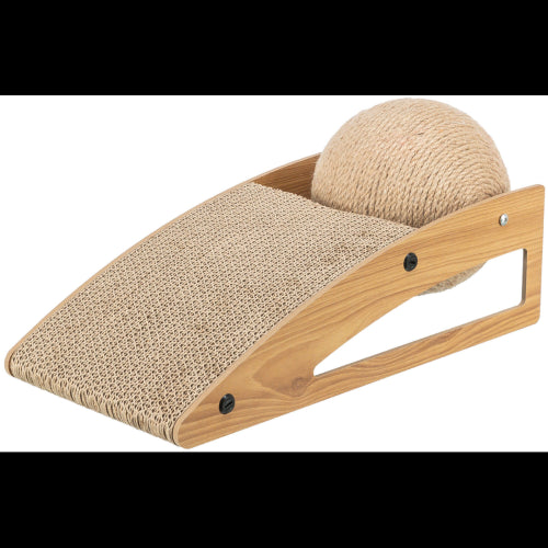 Cat Furniture Scratching Ramp Cardboard with Jute Ball 40cm