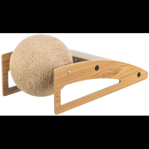 Cat Furniture Scratching Ramp Cardboard with Jute Ball 40cm