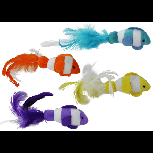Cat Toys Clown Fish 15cm - 2pk