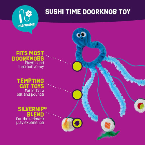 Cat Toys Mad Cat Sushi Door Knob Toy