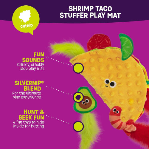 Cat Toys Mad Cat Shrimp Taco Stuffer Play Mat