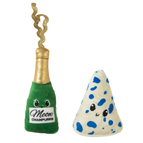 Cat Toys Quirky Kitty Wine And Cheese 2pk