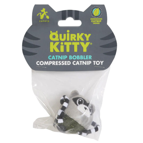 Cat Toys Quirky Kitty Rolly Raccoon Bobbler