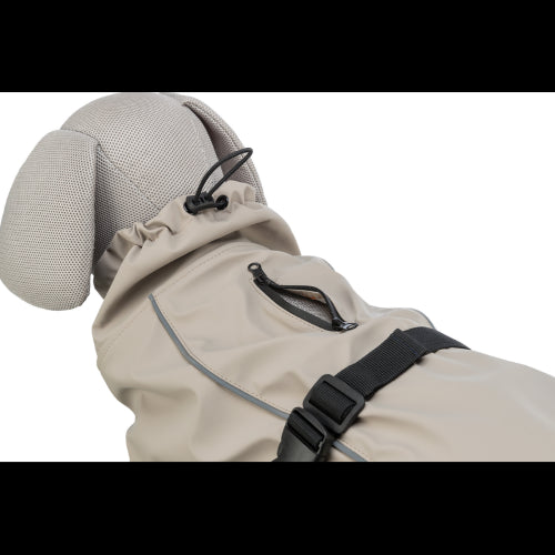 Dog Clothing Coats Waterproof BE NORDIC Raincoat L: 62cm Sand