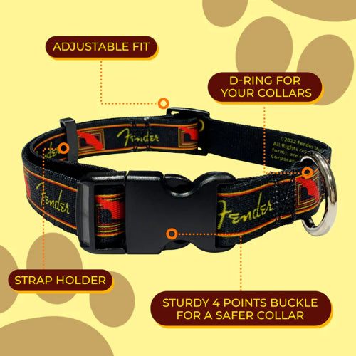 Dog Fender Monogram Collar - Sml 25-40cm