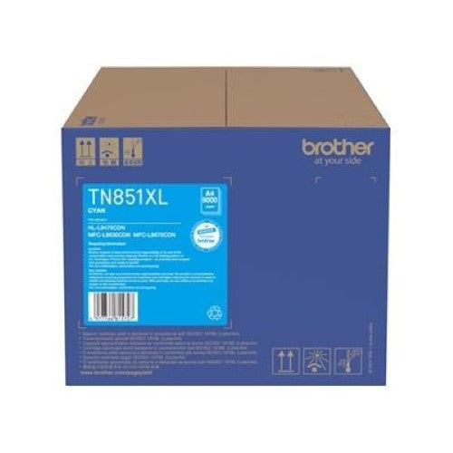 Brother TN851XLC XL Cyan Toner Cartridge (TN851XLC)