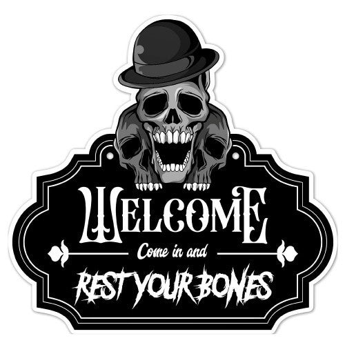 Bones Embossed Iron Wall Art