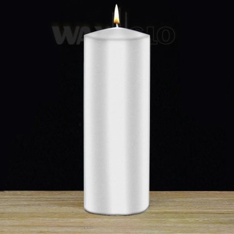 Candle - 75x225mm UNWRAPPED CYLINDER -WHITE