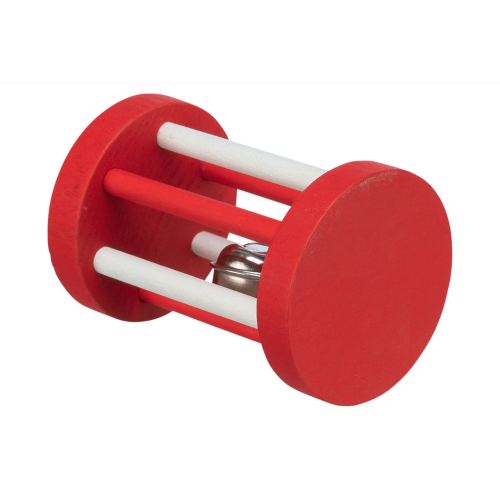 Dog Toy Xmas Wooden Playing Roll with Bell 4x7cm