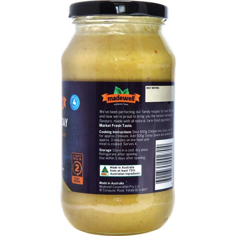 Madewell Meal Base Spicy Satay Simmer Sauce 500g