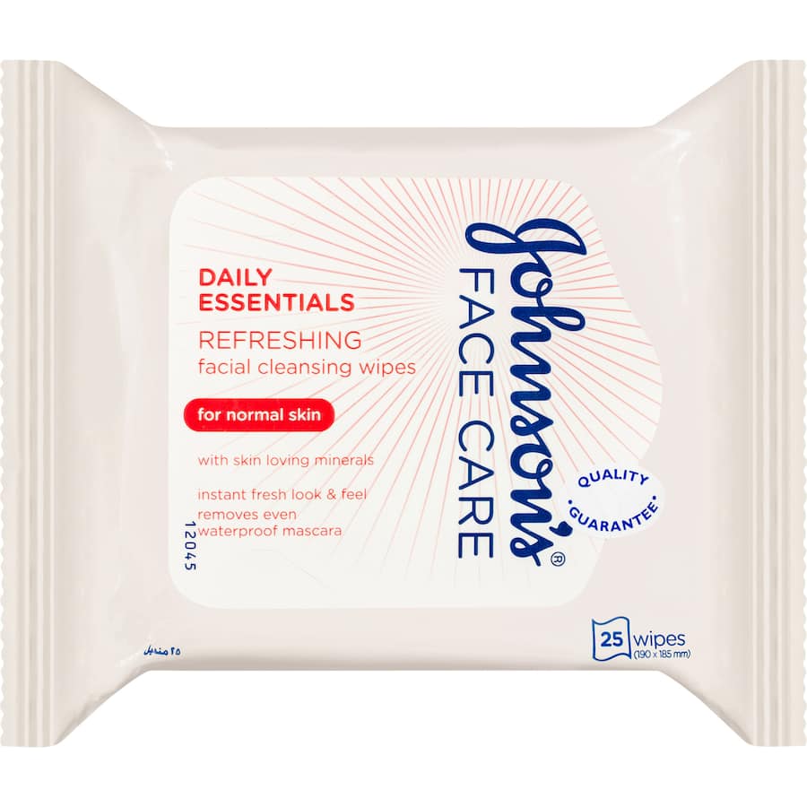 Johnson's 3 In 1 Cleansing Wipes for normal skin, gently remove makeup and hydrate for a soft, refreshed complexion.