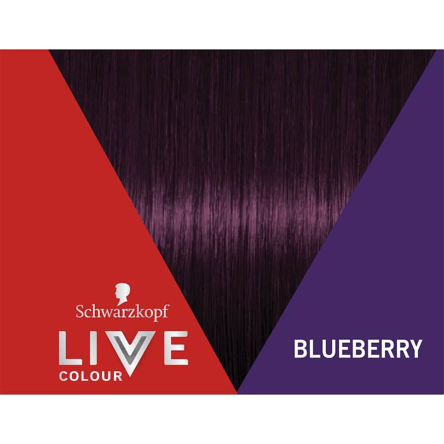 Vibrant semi-permanent Blueberry hair dye for bold color transformations, enriching hair with shine and softness.