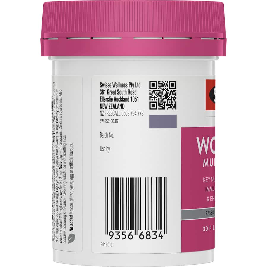 Swisse Ultivite Women Multivitamin, a daily multivitamin with 45 essential nutrients for women’s health and vitality.
