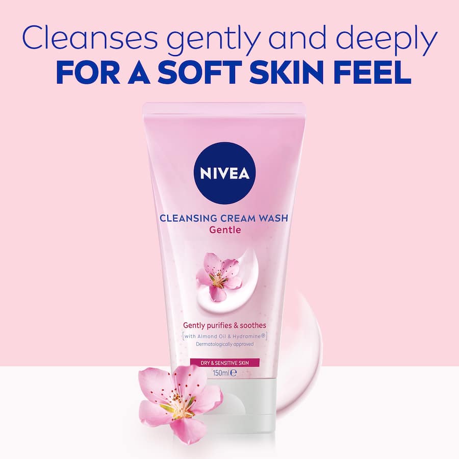 NIVEA Cleansing Cream Gentle: Almond Oil-infused cream for sensitive skin, gently removes impurities while maintaining moisture.