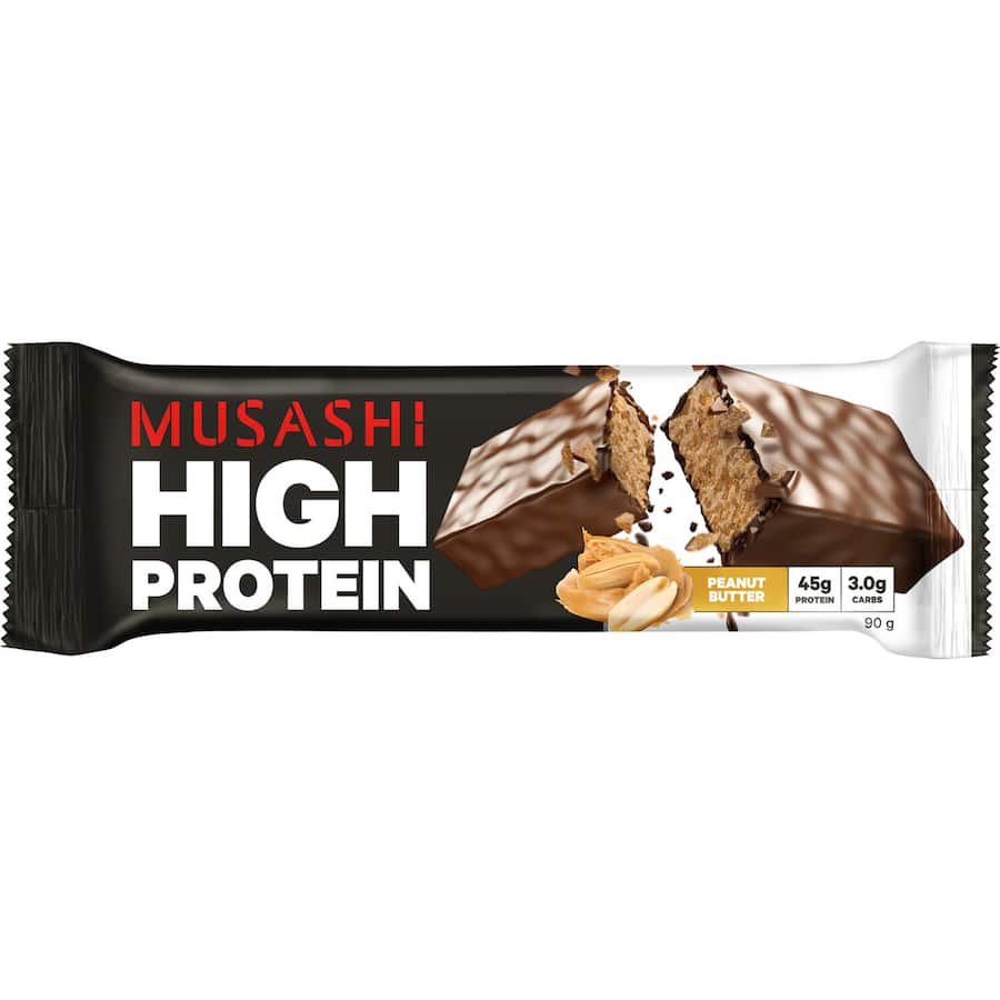 Musashi High Protein Protein Bar Peanut Butter 90g