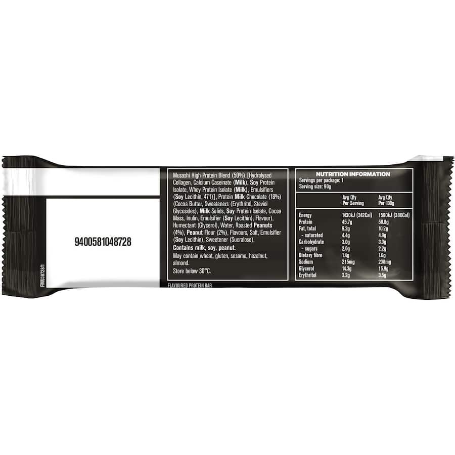 Musashi High Protein Protein Bar Peanut Butter 90g