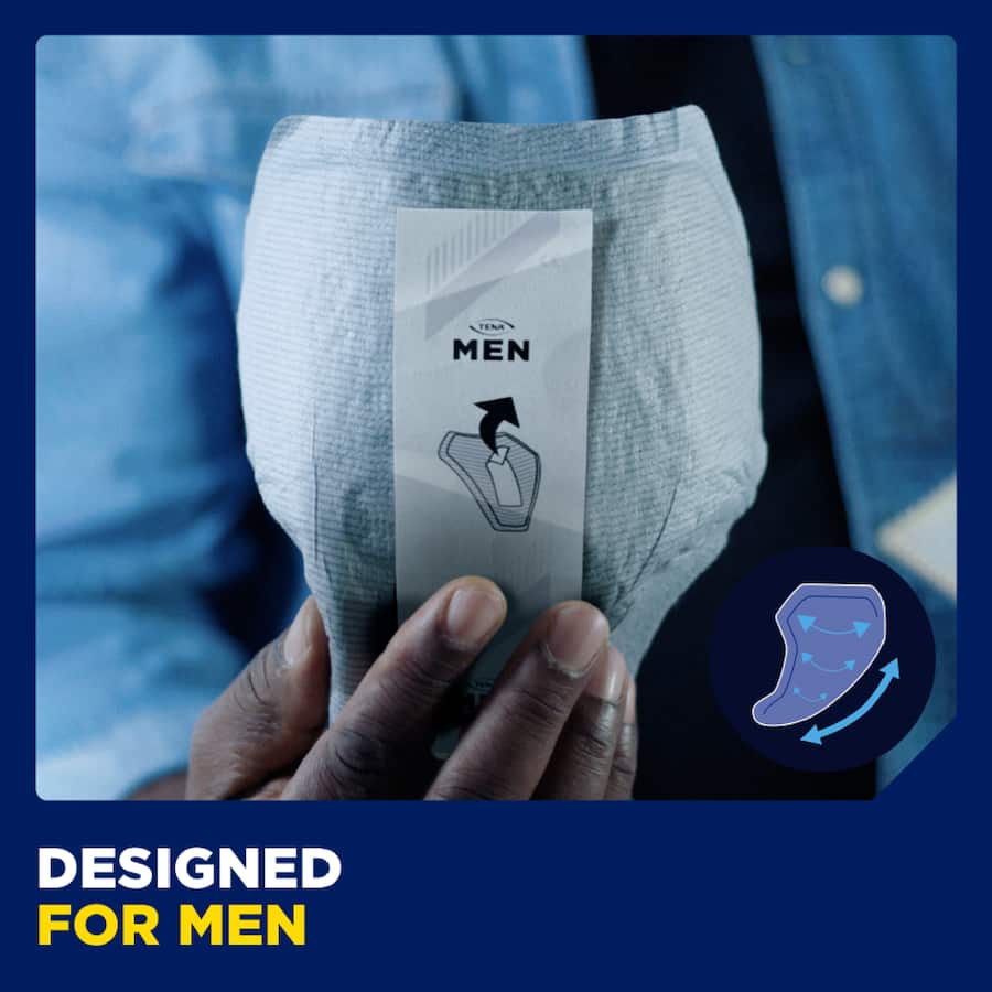 TENA Men Continence Pads Level 3 offer discreet, super absorbent protection against heavy bladder leaks, ensuring comfort and confidence.