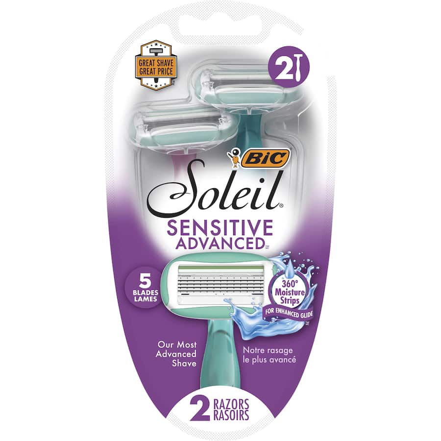 Bic Soleil Sensitive Razors Advanced 2pack
