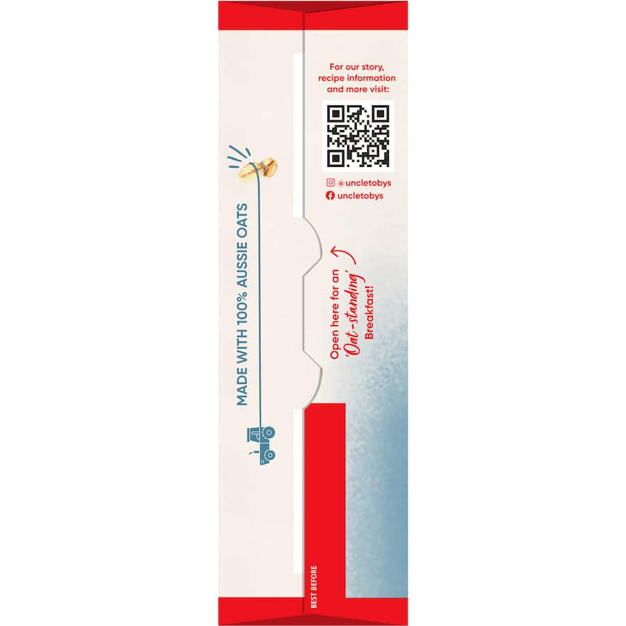 Uncle Tobys Oats Quick Sachets Creamy Vanilla 10 pack 350g