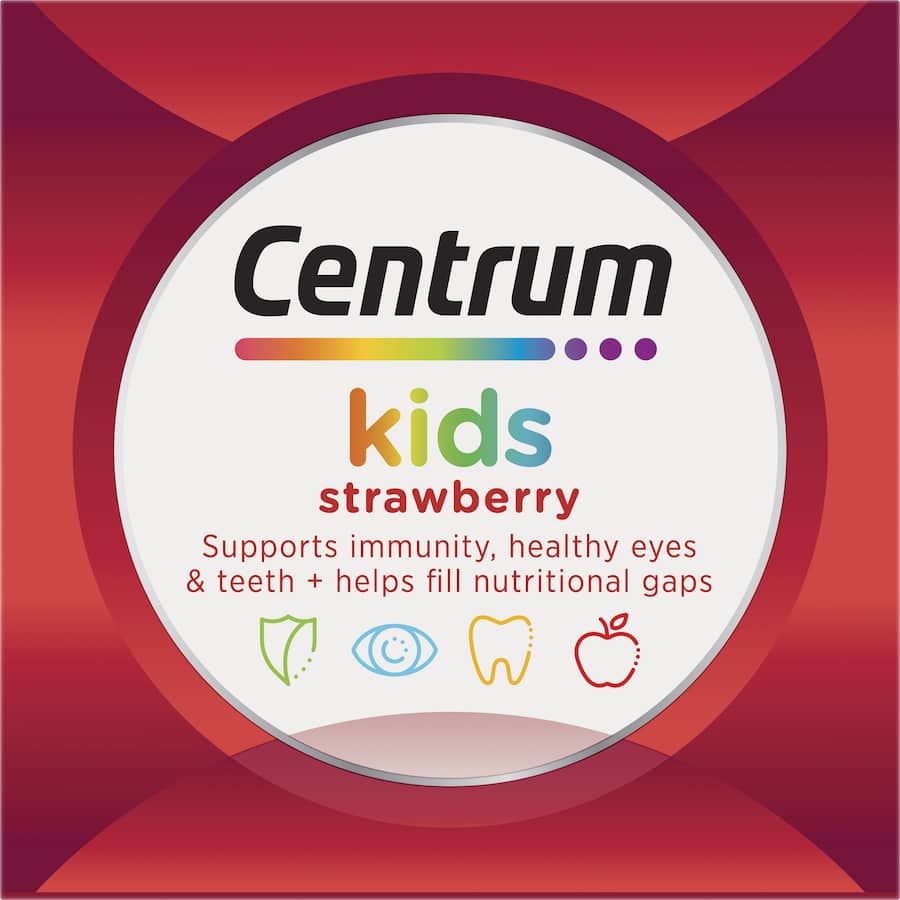 Centrum Kids Chewable Tablets Strawberry Tablets 60pack