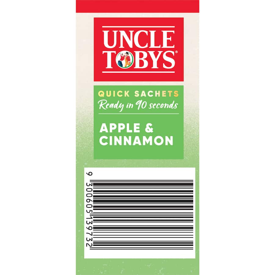 Uncle Tobys Oats Quick Sachets Apple Cinnamon 10 pack 350g