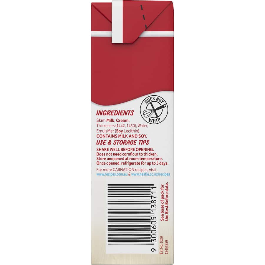 Nestlé Carnation Cooking Cream Lite Carton 300mL