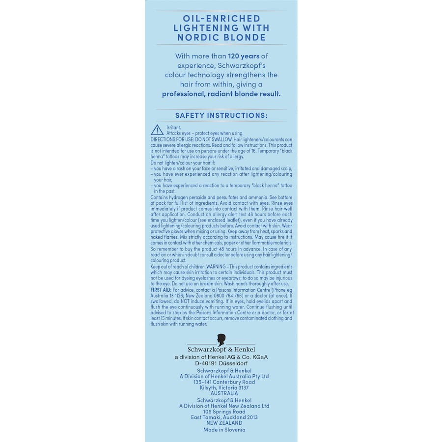 Nordic Blonde Hair Colour L1++ Ultimate Lightener 1pack