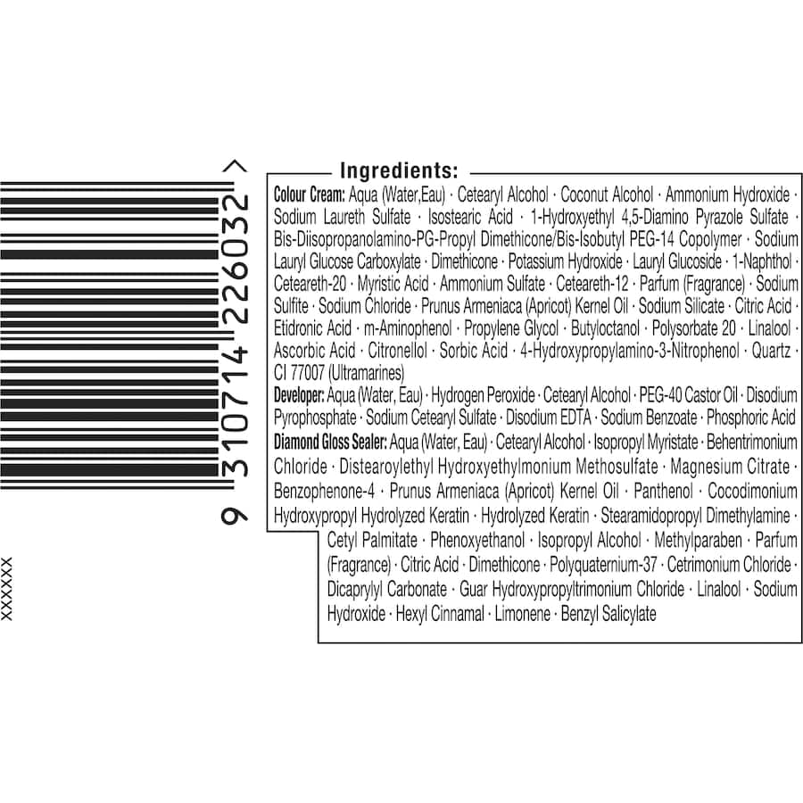 Vibrant Dark Ruby hair color with lasting shine, perfect grey coverage, and nourishing Diamond Gloss Sealer in a convenient tube.