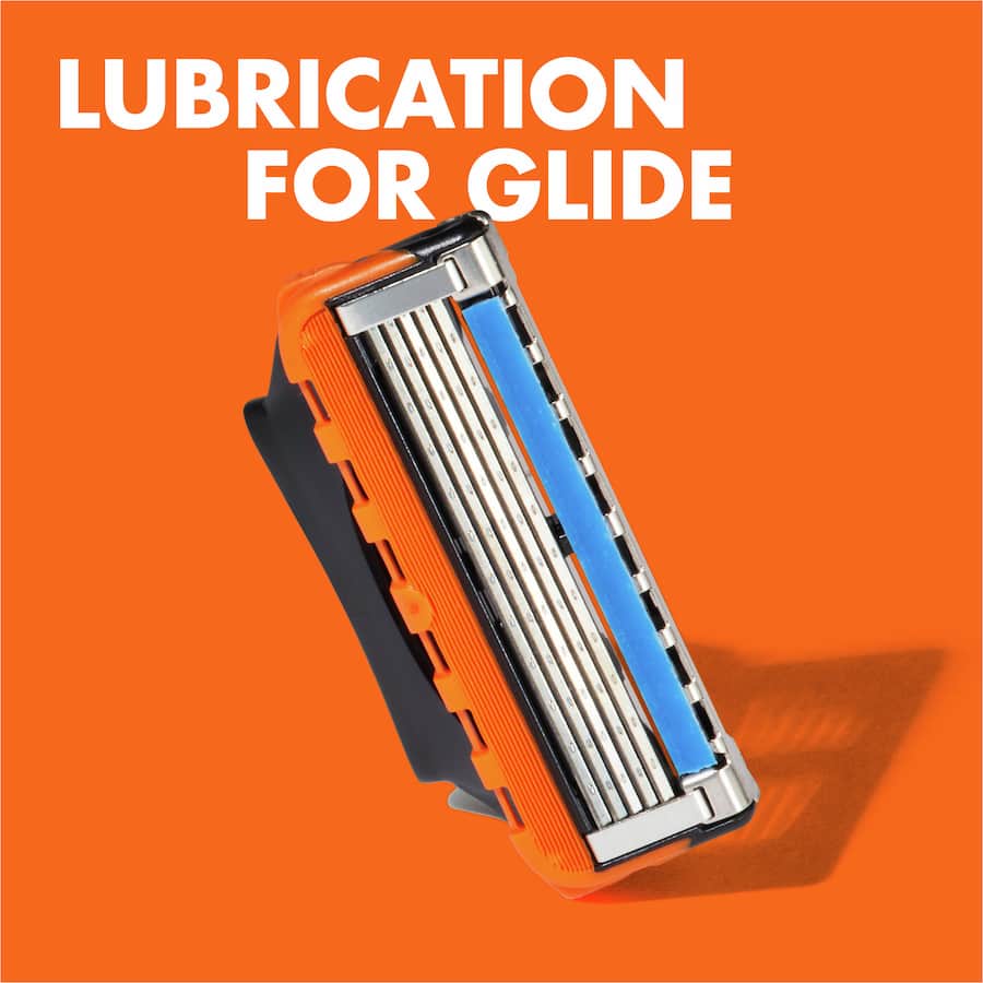 Gillette Fusion Power 5 Razor Blades with 5 antifriction blades and precision trimmer for a smooth, comfortable shave.