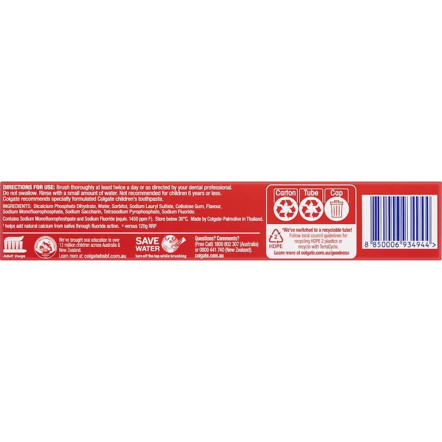 Colgate Cavity Protection Toothpaste value pack, vegan, sugar-free, with natural calcium for strong, healthy smiles.