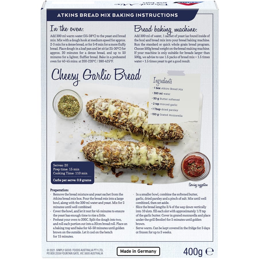 Atkins Low Carb Bread Mix 400g