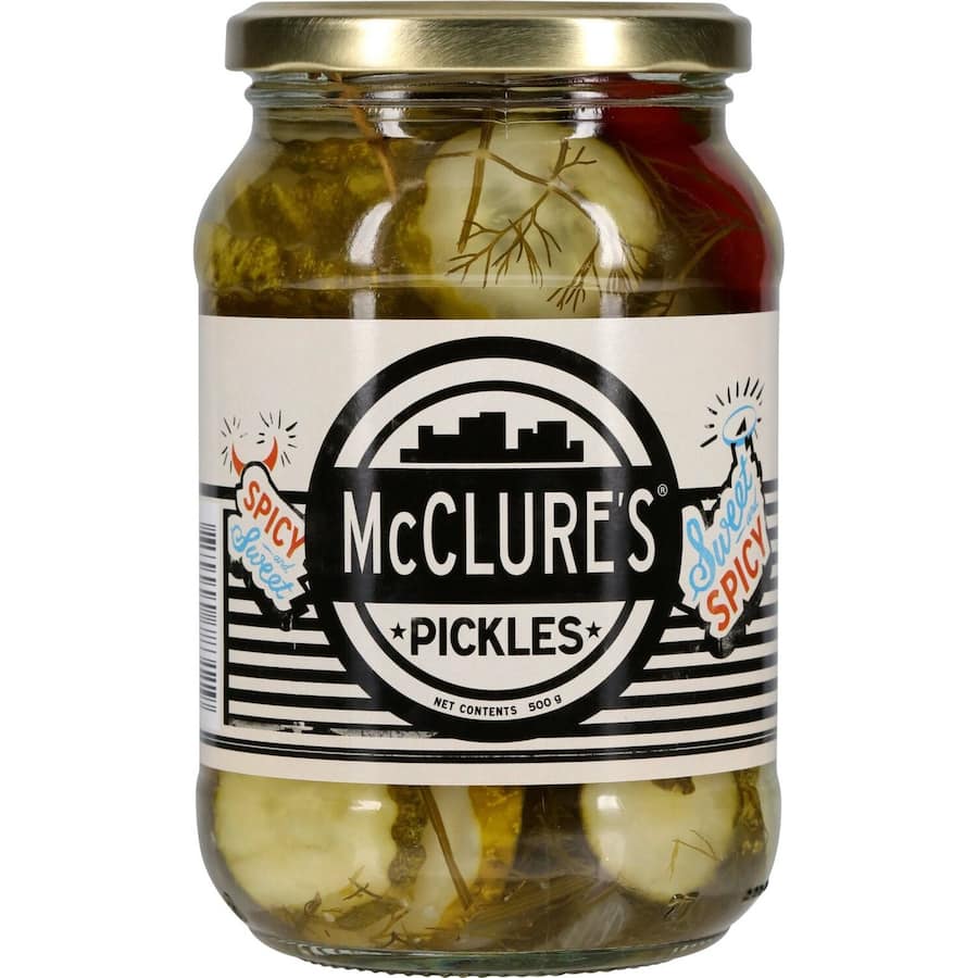 Mcclures Gherkins Sweet & Spicy Pickles 500g