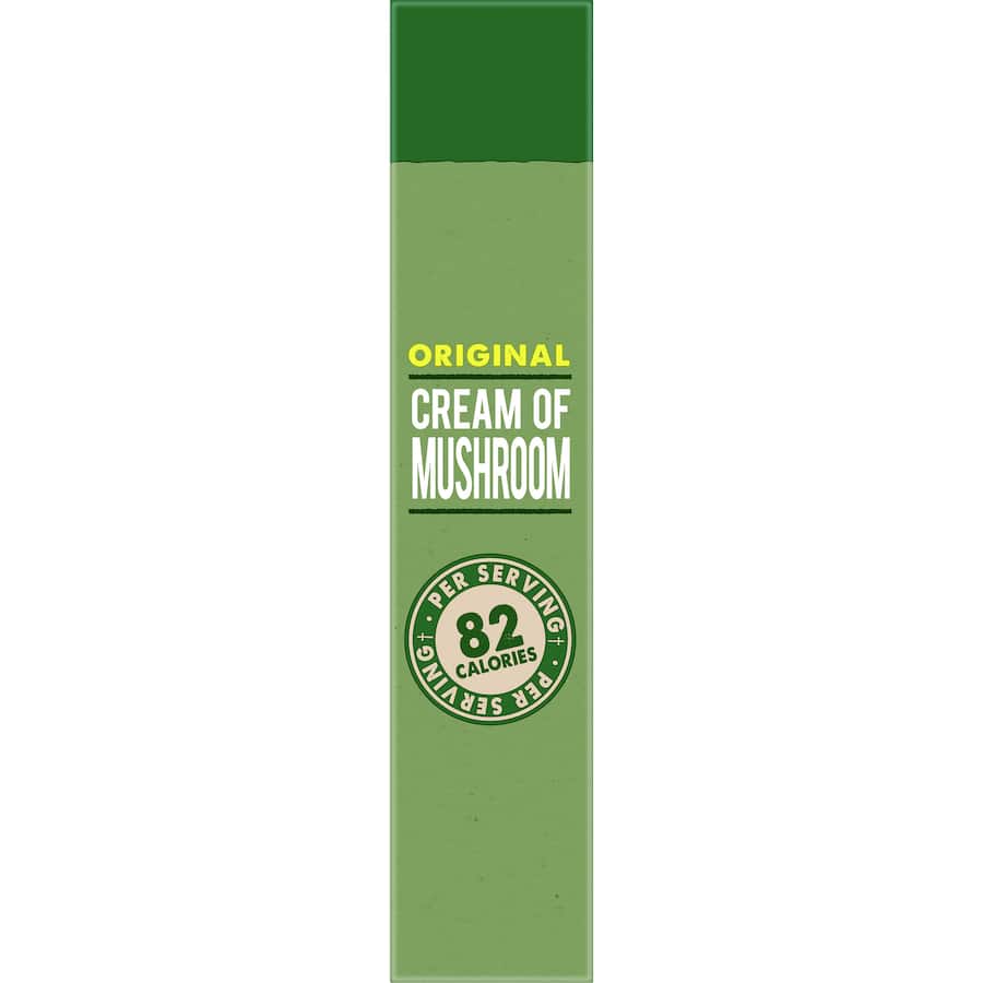 Creamy Continental Classics Original Cream Of Mushroom Soup; a low-calorie snack with rich flavors, ready in minutes.