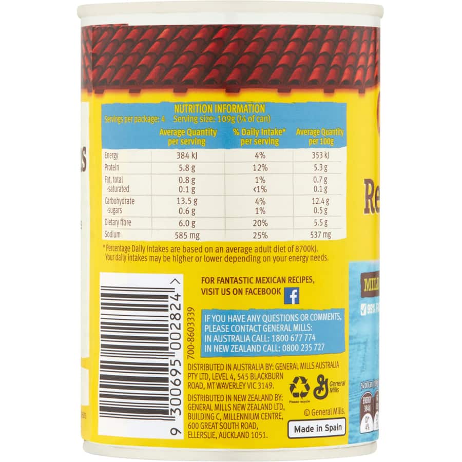 Old El Paso Refried Beans Tin 435g