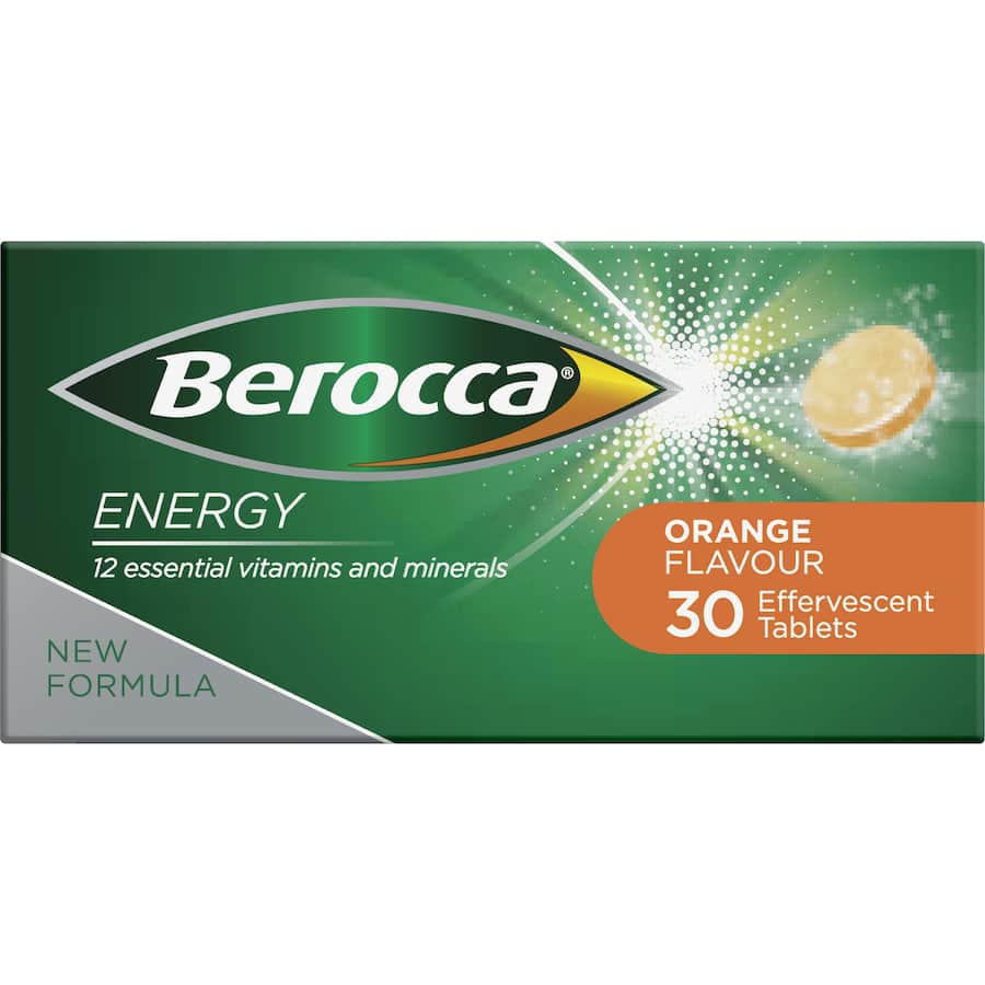 Effervescent orange tablets packed with vitamins B and C to boost energy and support wellness for busy lifestyles.