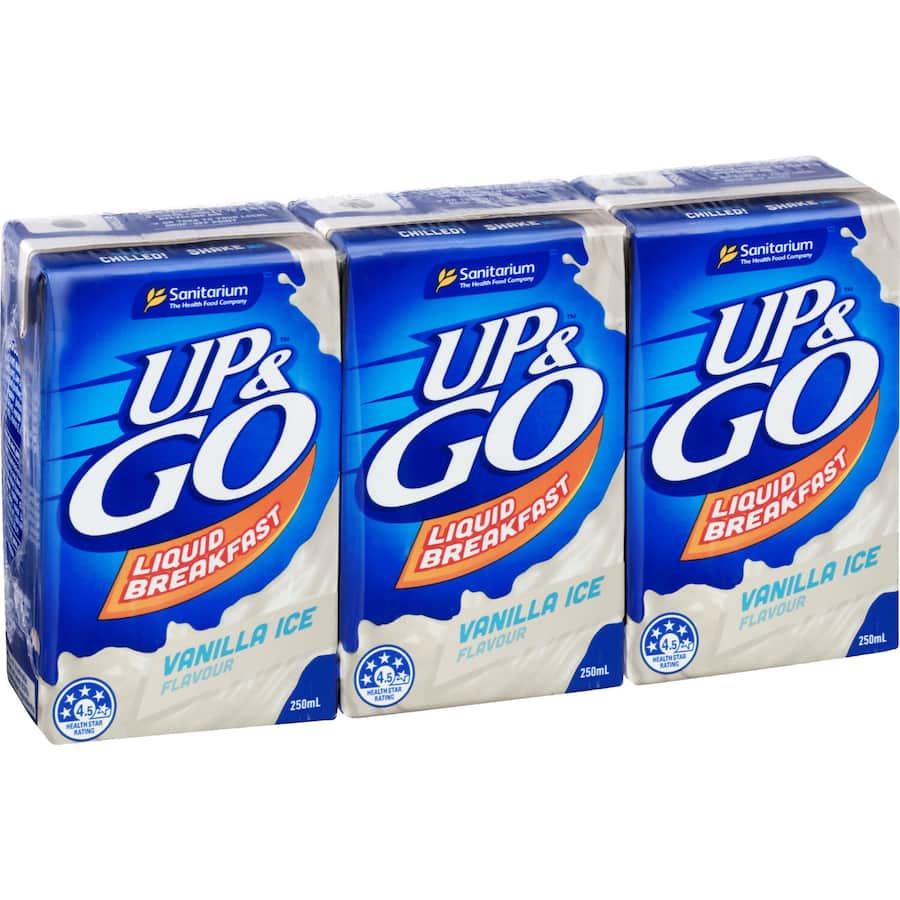 Sanitarium Up & Go Liquid Breakfast Vanilla Ice 3pk 250mL