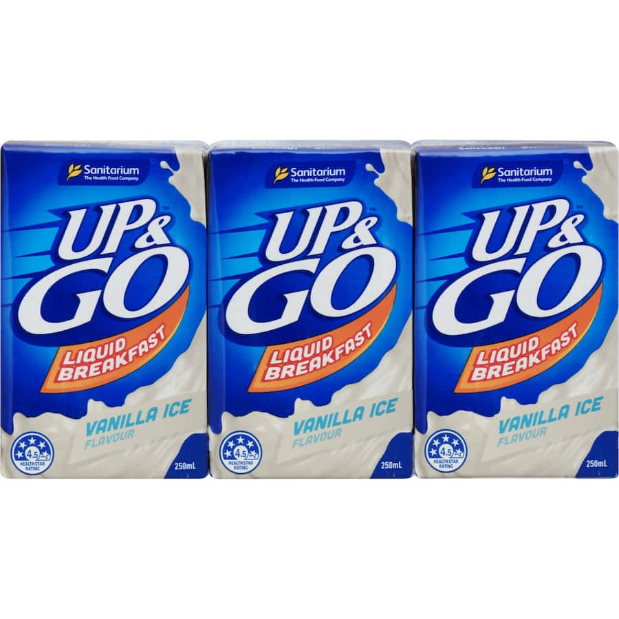 Sanitarium Up & Go Liquid Breakfast Vanilla Ice 3pk 250mL