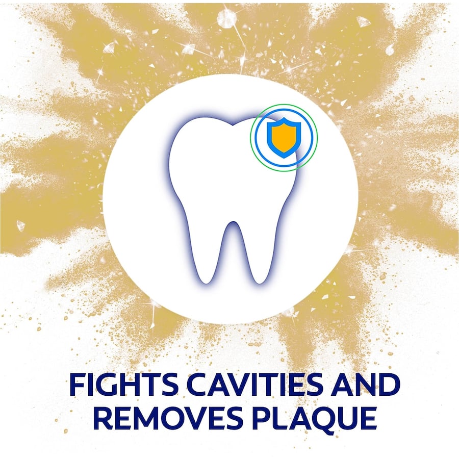 Colgate Advanced Whitening Toothpaste pack, featuring micro-cleansing crystals for stain removal and tartar control for a bright smile.