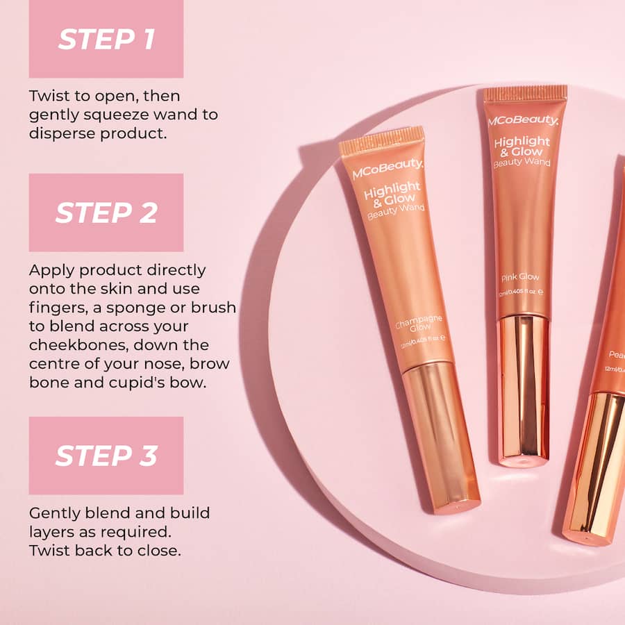 Mcobeauty Highlight & Glow Beauty Wand Peach Glow 12mL