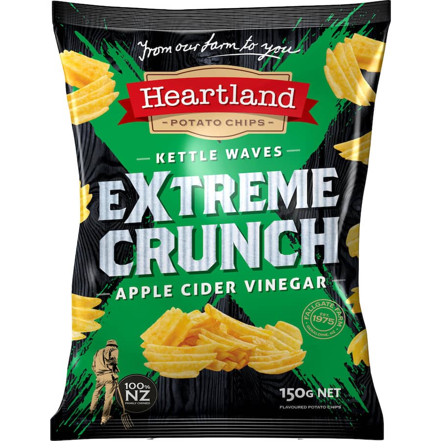 Heartland Extreme Crunch Chips Apple Cider Vinegar 150g