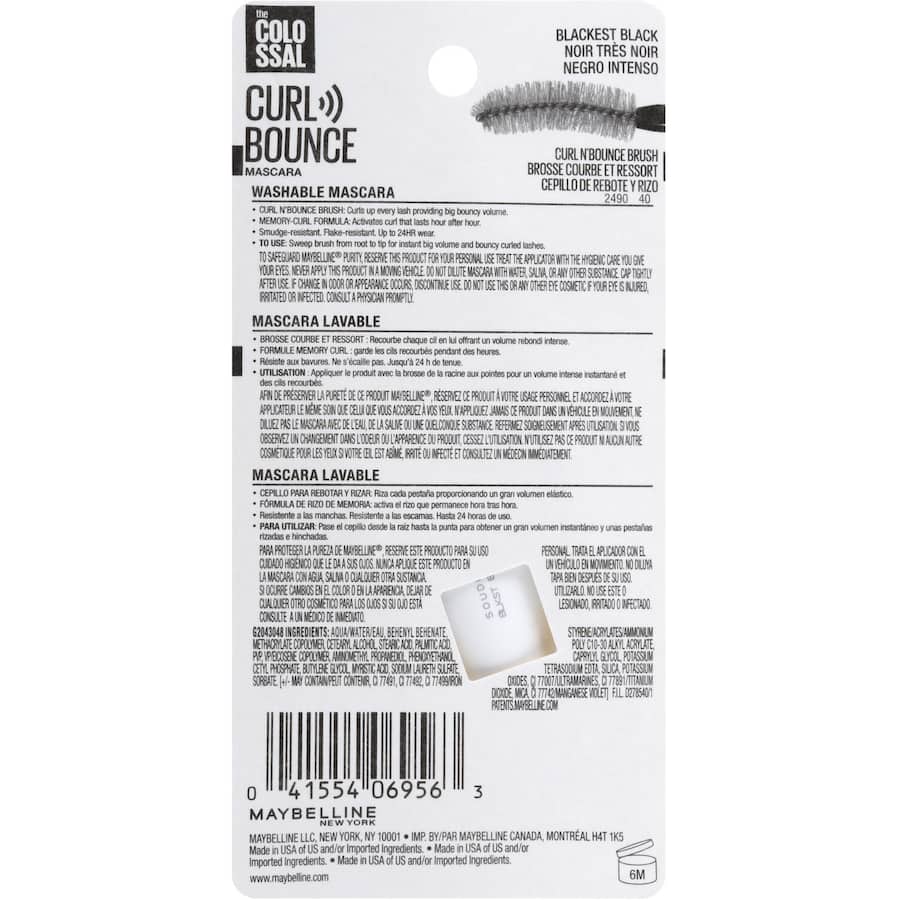 Maybelline Colossal Curl Black Mascara 10mL