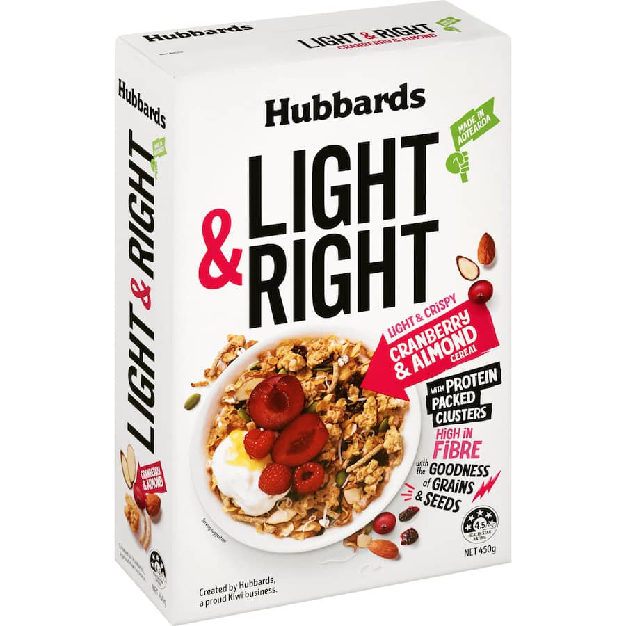 Hubbards Light & Right Cereal Cranberry & Almond 450g