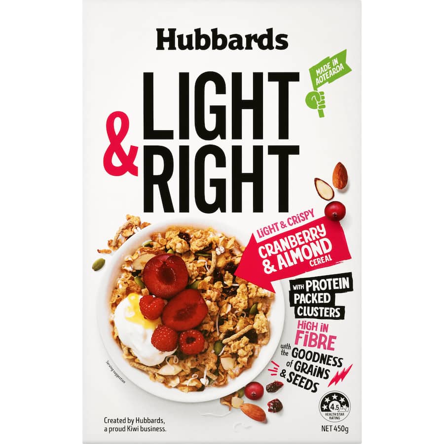 Hubbards Light & Right Cereal Cranberry & Almond 450g