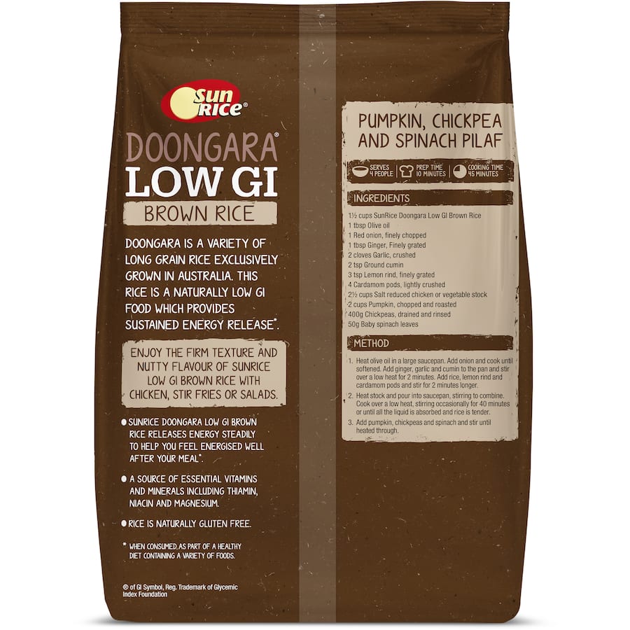 Sunrice Low Gi Brown Rice 1kg