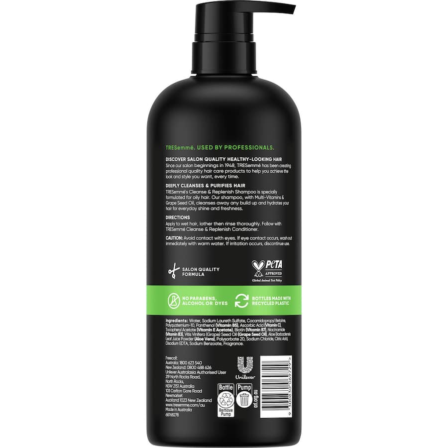 Tresemme Cleanse & Replenish Shampoo With Grape Seed Oil 940mL