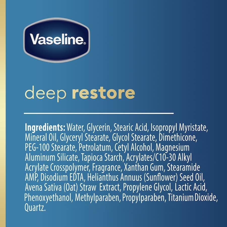Vaseline Intensive Care Body Lotion for dry skin offers 48-hour non-greasy hydration with oat extract for healthy, nourished skin.