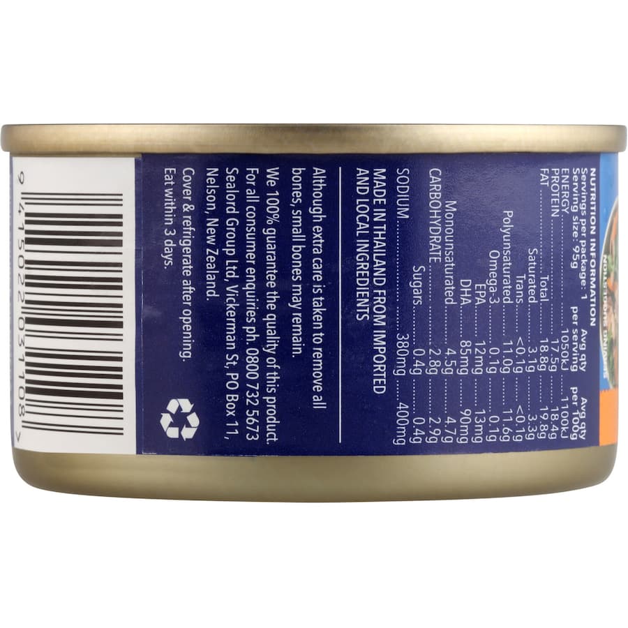 Sealord Sensations Smoked Tuna in a can, highlighting its rich flavor, high protein, and versatility for quick meals.